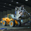 Wheel Loader Handling Waste at Recycling Facility