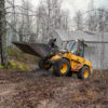 Compact Wheel Loader Operating on Rough Terrain